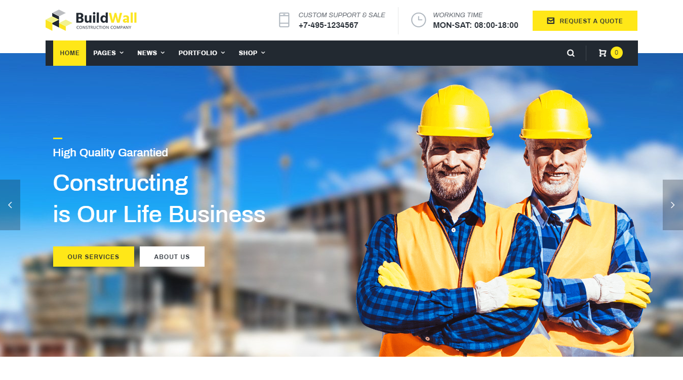 Buildwall WordPress Theme