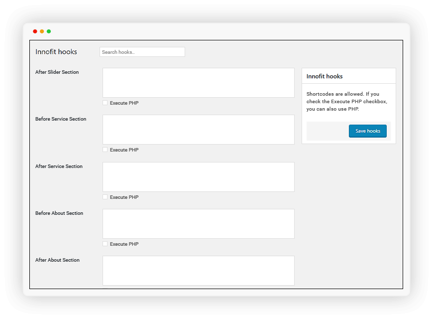 Custom Sections