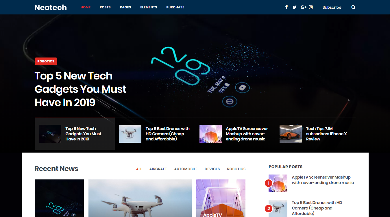 Neotech WordPress Theme