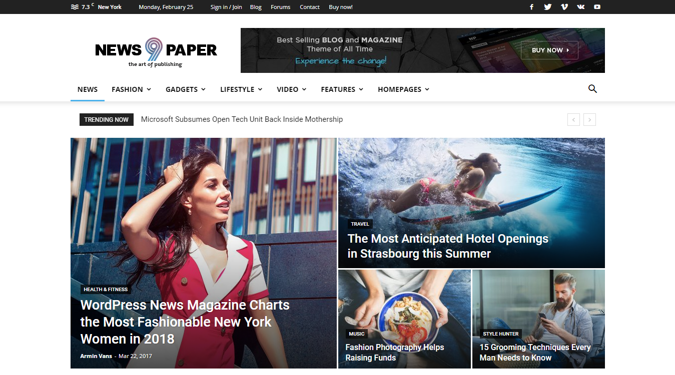 Newspaper WordPress Theme