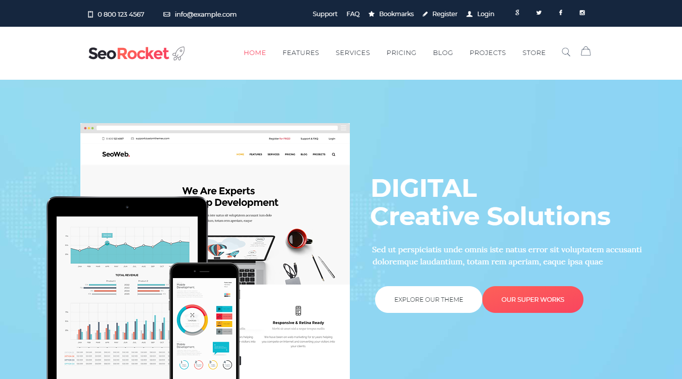 Seorocket Digital WordPress Theme