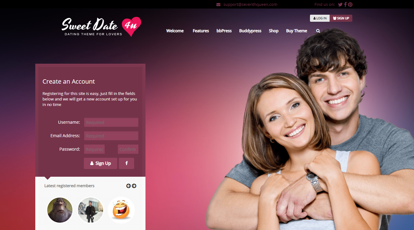 Sweetdate WordPress Theme