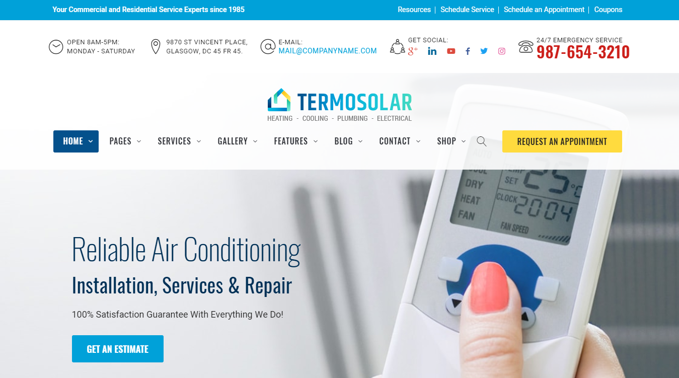 Termosolar WordPress Theme