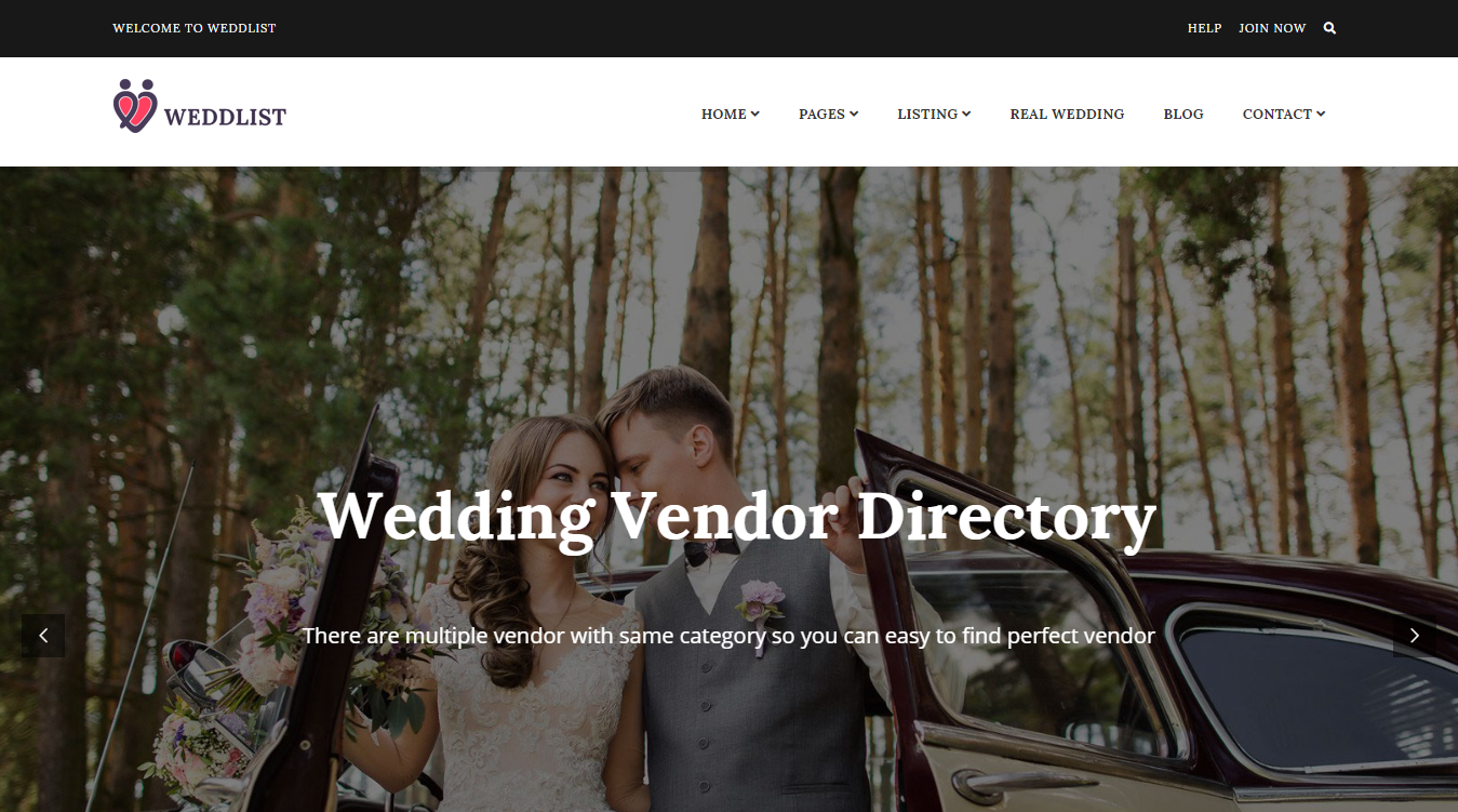 Weddlist WordPress Theme